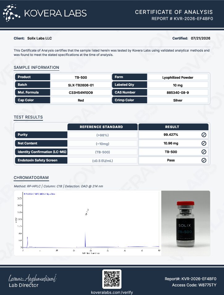 Alternative view of TB-500 10mg